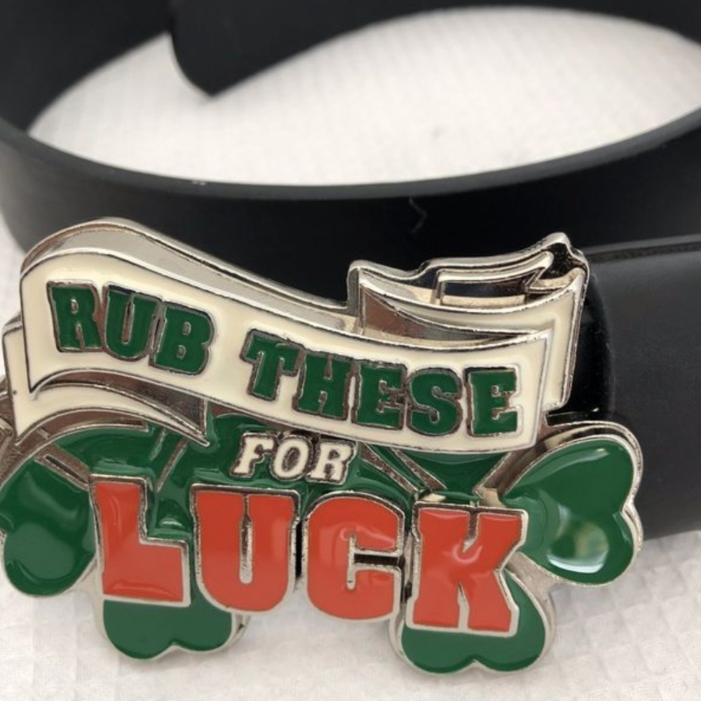 RubThese For Luck Leather Belt